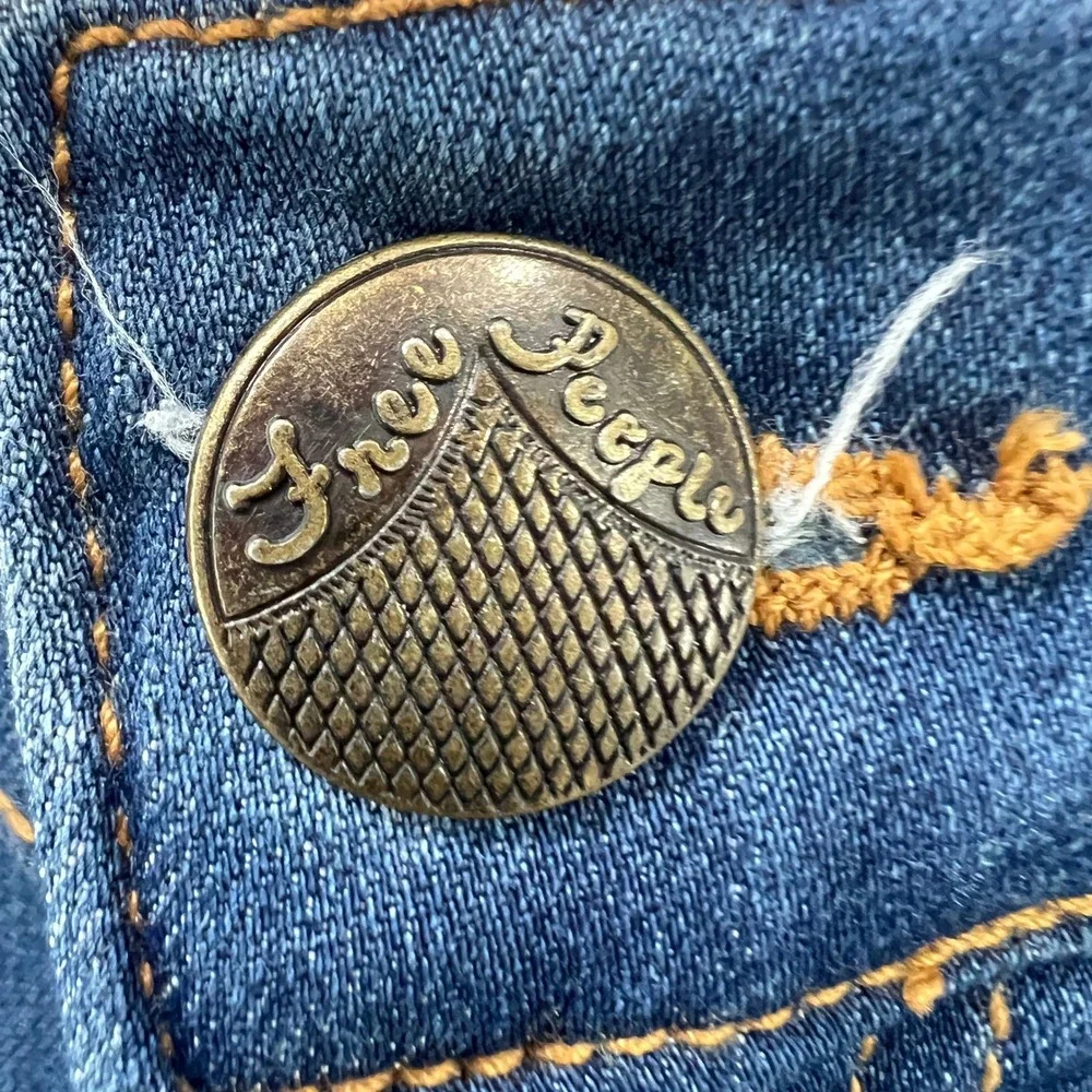 Free People FP Y2K Extreme Flare‎ Jeans 28 Women Blue Boho Festival Made In USA
